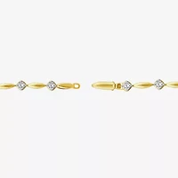 (I1/ I) Womens 1 CT. T.W. Lab Grown White Diamond 10K Gold 7 Inch Tennis Bracelet