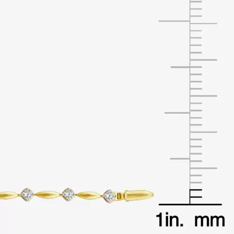(I1/ I) Womens 1 CT. T.W. Lab Grown White Diamond 10K Gold 7 Inch Tennis Bracelet