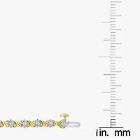 (I1/ I) Womens 1 CT. T.W. Lab Grown White Diamond 10K Gold 7.25 Inch Tennis Bracelet