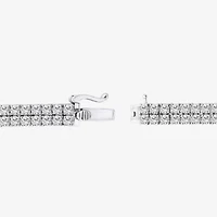 (H / Si2) Womens 10 Ct.T.W. Lab Grown White Diamond 10K Gold 7.25 Inch Tennis Bracelet