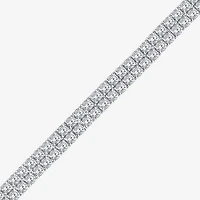 (H / Si2) Womens 10 Ct.T.W. Lab Grown White Diamond 10K Gold 7.25 Inch Tennis Bracelet