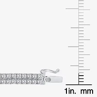 (H / Si2) Womens 10 Ct.T.W. Lab Grown White Diamond 10K Gold 7.25 Inch Tennis Bracelet