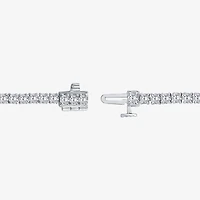 (I1/ I) Womens 4 CT. T.W. Lab Grown White Diamond 10K Gold 7 Inch Tennis Bracelet