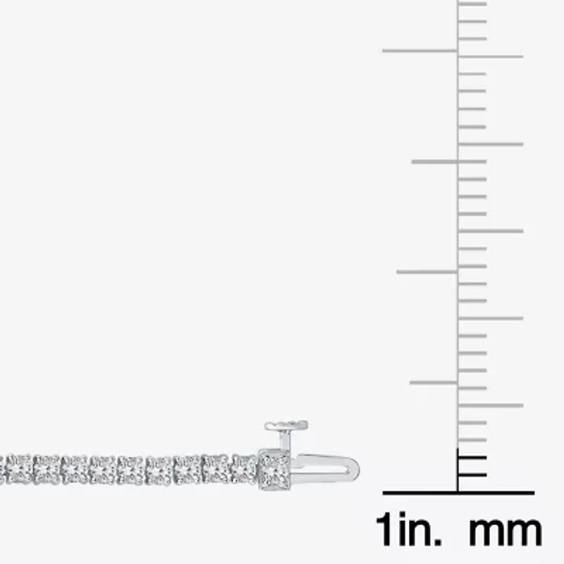 (I1/ I) Womens 4 CT. T.W. Lab Grown White Diamond 10K Gold 7 Inch Tennis Bracelet