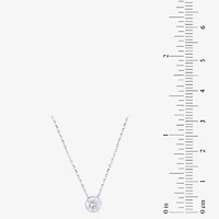 Floating Diamonds (F / Vs2) Womens CT. T.W. Lab Grown White Diamond 14K White Gold Round 18 Inch Pendant Necklace