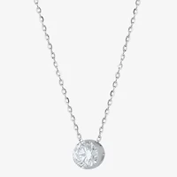Floating Diamonds (F / Vs2) Womens CT. T.W. Lab Grown White Diamond 14K White Gold Round 18 Inch Pendant Necklace