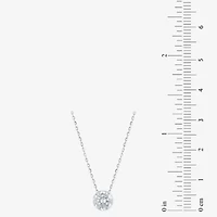 Floating Diamonds (F / Vs2) Womens 1 CT. T.W. Lab Grown White Diamond 14K Gold Round 18 Inch Pendant Necklace