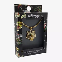 Mens Green Cubic Zirconia Stainless Steel Hypoallergenic 26 Inch Pendant Necklace