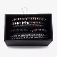 Mens 5-pc. Stainless Steel Bracelet Set