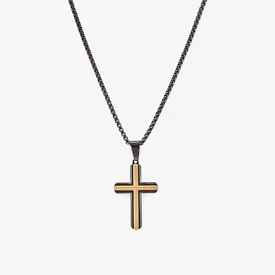 Mens Stainless Steel Cross 4-pc. Jewelry Set
