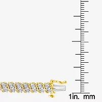 (I1/ I) 1 CT. T.W. Lab Grown White Diamond 14K Gold Over Silver or Sterling Silver 7.5 Inch Tennis Bracelet
