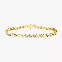 (I / I1) Womens 1/2 CT. T.W. Lab Grown White Diamond 14K Gold Over Silver Sterling Silver 8 Inch Tennis Bracelet