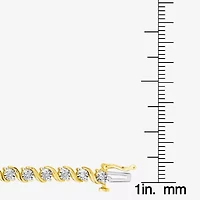 (I / I1) Womens 1/2 CT. T.W. Lab Grown White Diamond 14K Gold Over Silver Sterling Silver 8 Inch Tennis Bracelet