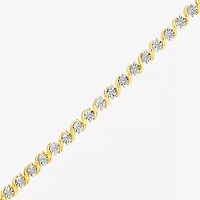 (I / I1) Womens 1/2 CT. T.W. Lab Grown White Diamond 14K Gold Over Silver Sterling Silver 8 Inch Tennis Bracelet