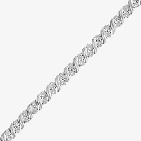 Womens 1 1/10 CT. T.W.  Lab Grown White Diamond Sterling Silver 8 Inch Tennis Bracelet