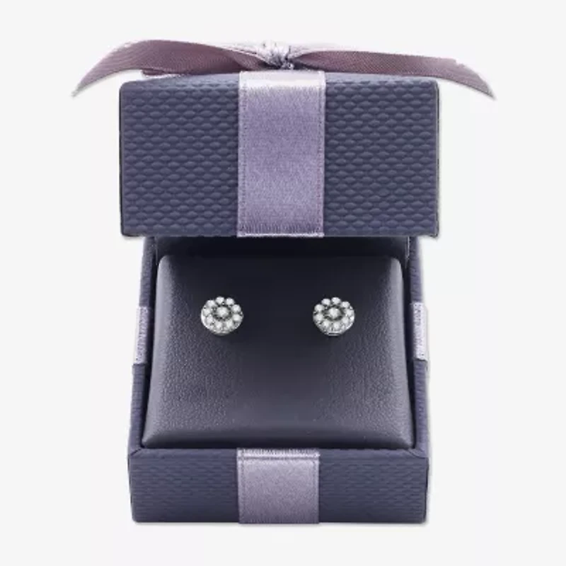 1/4 CT. T.W. Lab Grown White Diamond Sterling Silver 6.7mm Round Stud Earrings