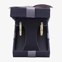 Womens 1/4 CT. T.W. Lab Grown White Diamond 14K Gold Over Silver Sterling Silver 20.2mm Hoop Earrings