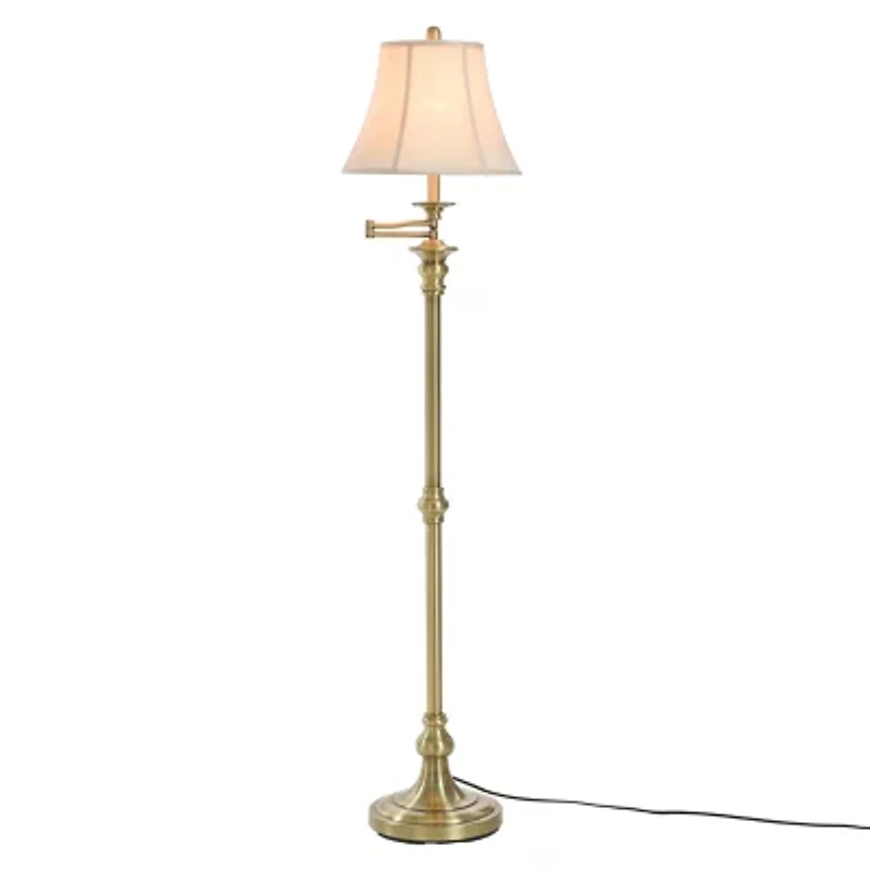 Stylecraft 14 W Antique Brass Floor Lamp
