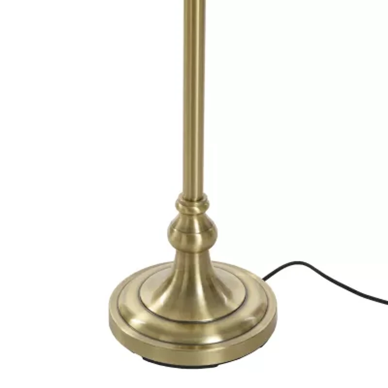 Stylecraft 14 W Antique Brass Floor Lamp