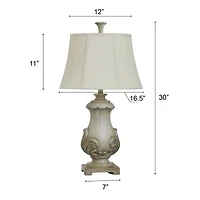 Stylecraft 16.5 W Chrysta Cream Table Lamp