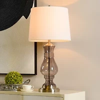Stylecraft 32" Smoked Glass Table Lamp
