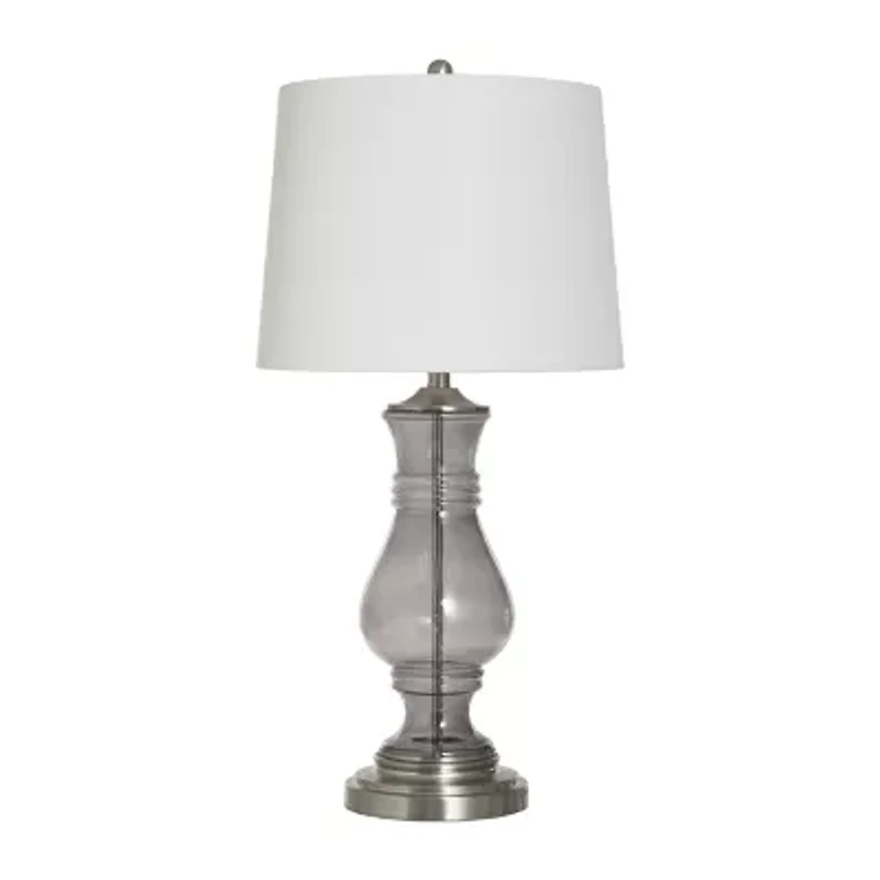Stylecraft 32" Smoked Glass Table Lamp