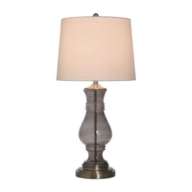 Stylecraft 32" Smoked Glass Table Lamp
