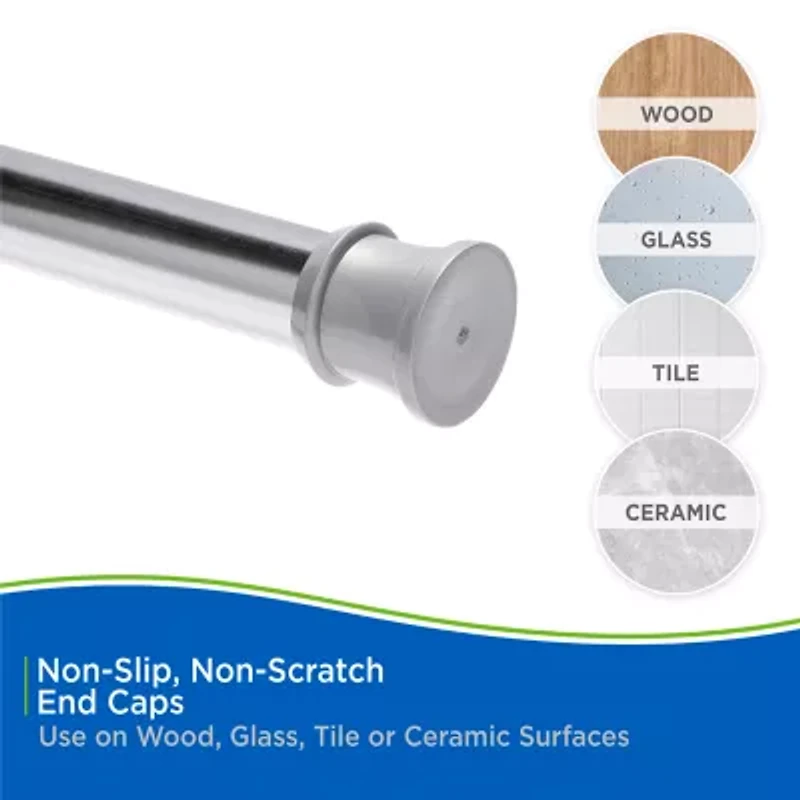 Kenney Twist & Fit No Tools 36-63 Adjustable Tension Shower Curtain Rod