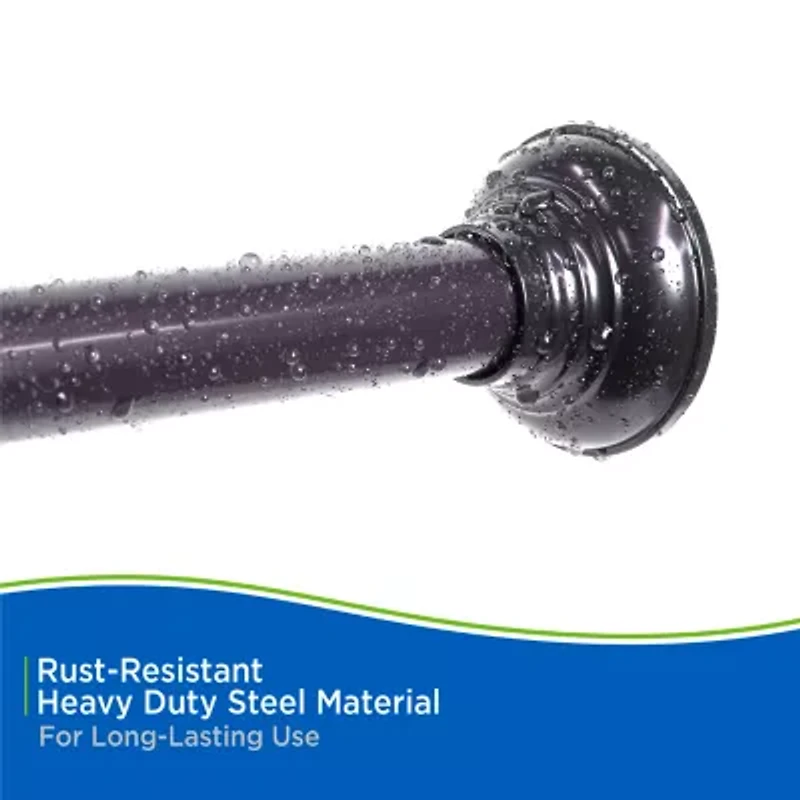 Kenney Twist & Fit No Tools Metcalf 42-72 IN Adjustable Tension Shower Curtain Rod