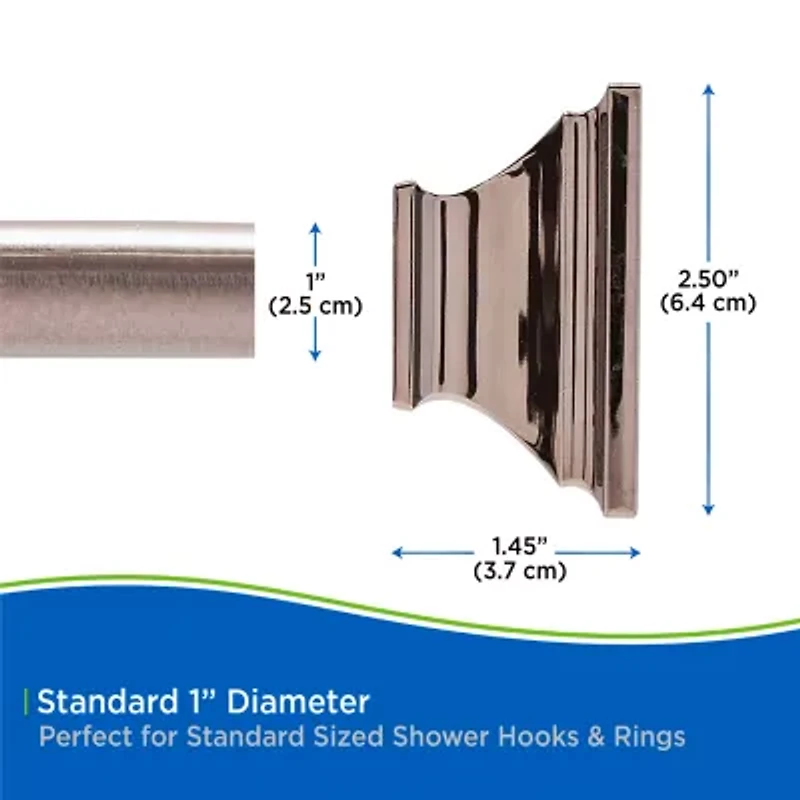 Kenney Shower Rods Rust Resistant Adjustable Curtain Rod