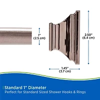 Kenney Shower Rods Rust Resistant Adjustable Curtain Rod