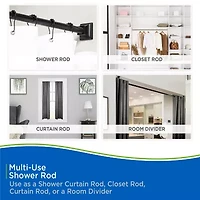 Kenney Shower Rods Rust Resistant Adjustable Curtain Rod