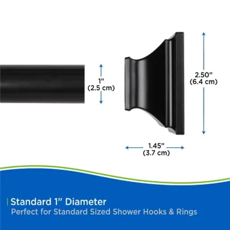 Kenney Shower Rods Rust Resistant Adjustable Curtain Rod