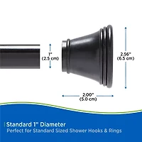 Kenney Twist & Fit No Tools Gloria 42-72 Adjustable Tension Shower Curtain Rod