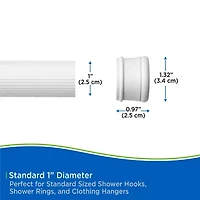 Kenney Twist & Fit No Tools 42-72 IN Adjustable Spring Tension Closet/Utility Curtain Rod
