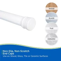 Kenney Twist & Fit No Tools 42-72 IN Adjustable Spring Tension Closet/Utility Curtain Rod