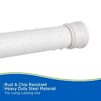 Kenney Twist & Fit No Tools 42-72 IN Adjustable Spring Tension Closet/Utility Curtain Rod