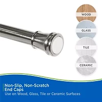 Kenney Twist & Fit No Tools 48-84 IN Adjustable Tension Closet/Utility Curtain Rod