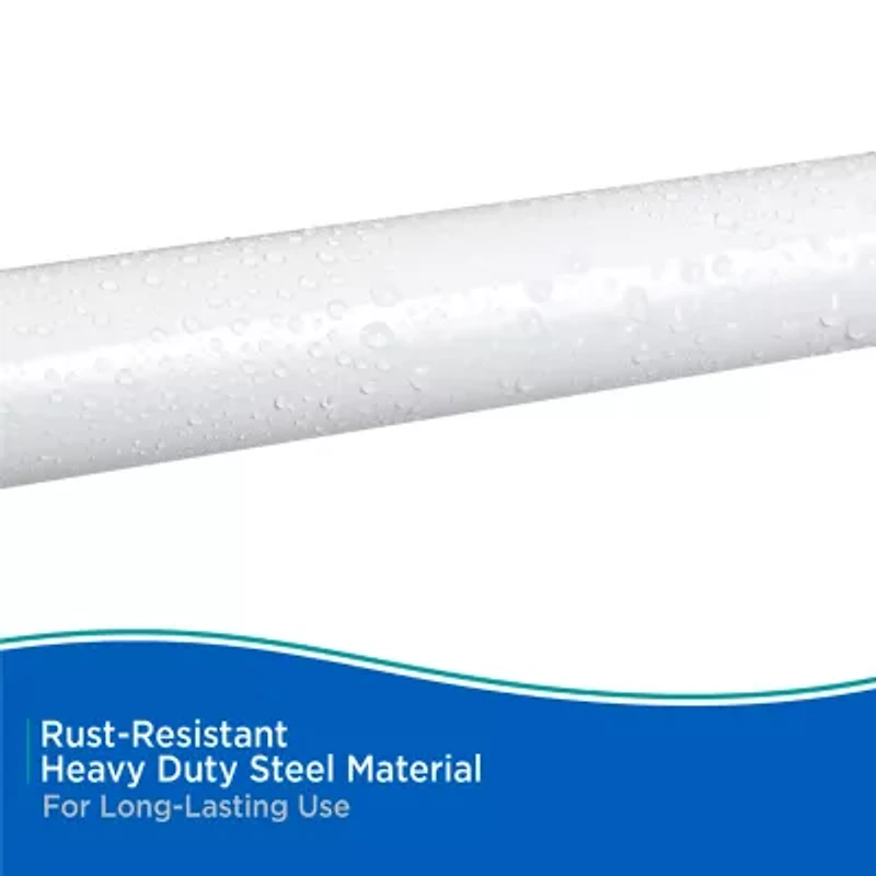 Kenney Twist & Fit No Tools Corner 36x36 IN Fixed Shower Curtain Rod