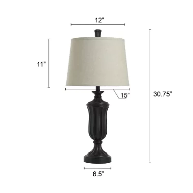 Stylecraft Wood 2-pc. Lamp Set
