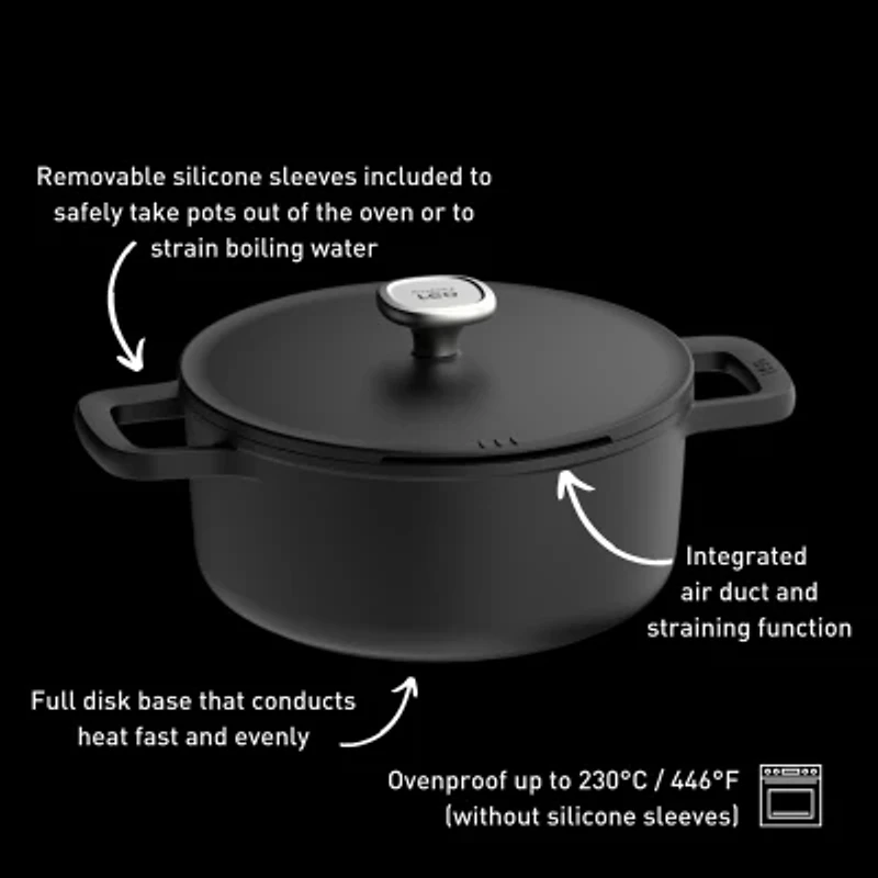 BergHOFF Leo Phantom Ceramic Non-Stick 4-pc. Stockpot Set
