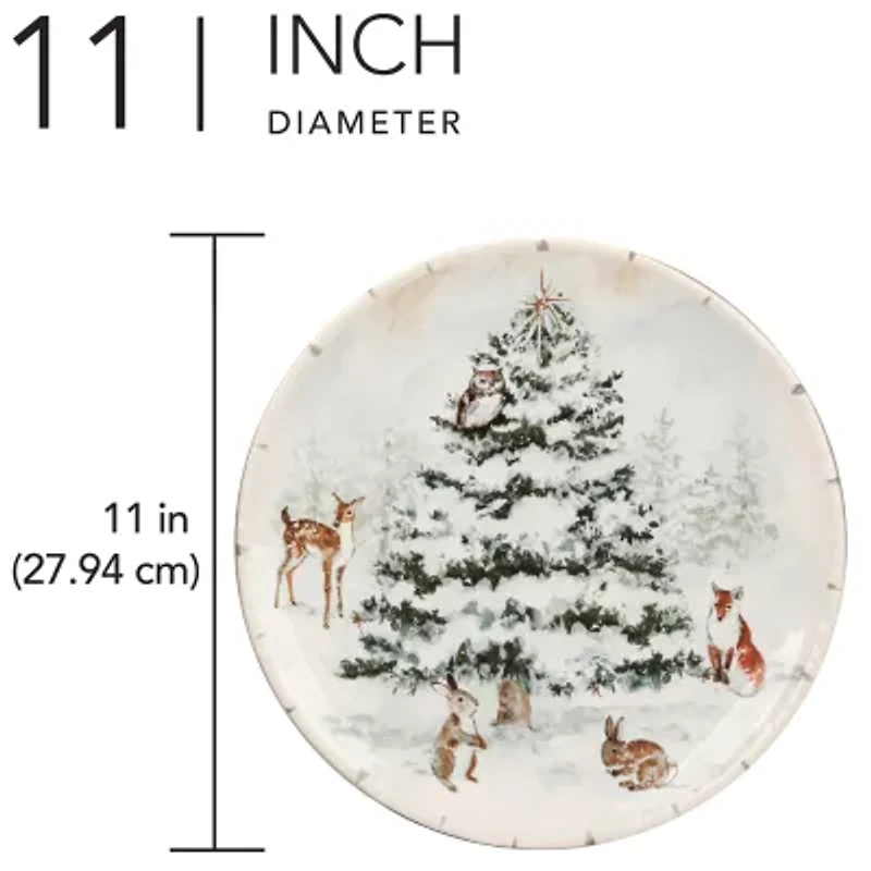 Certified International Winter's Frost 4-pc. Earthenware Dinner Plate