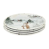 Certified International Winter's Frost 4-pc. Earthenware Dessert Plate