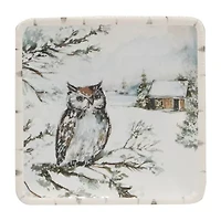 Certified International Winter's Frost 4-pc. Earthenware Appetizer Plate