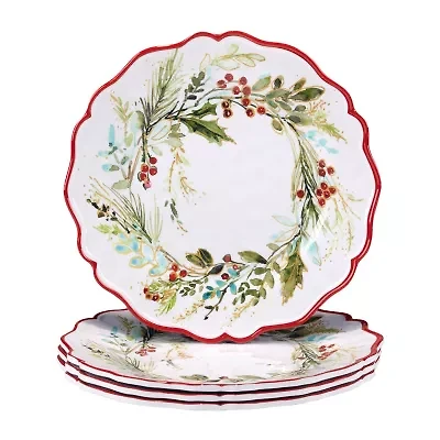 Certified International Christmas Gatherings 4-pc. Earthenware Dinner Plate