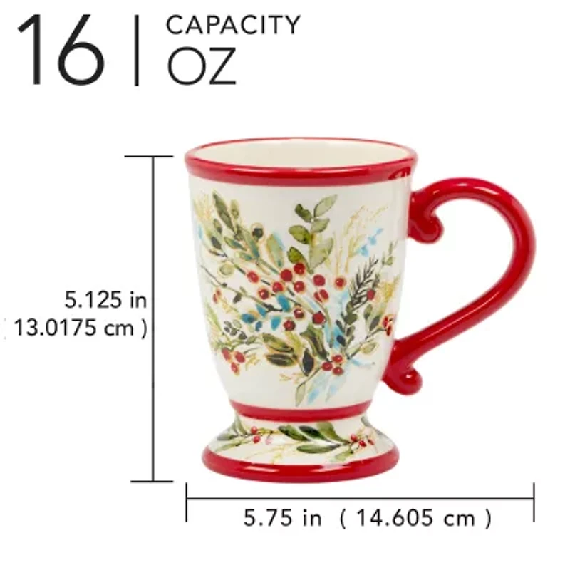 Certified International Christmas Gatherings 4-pc. Coffee Mug