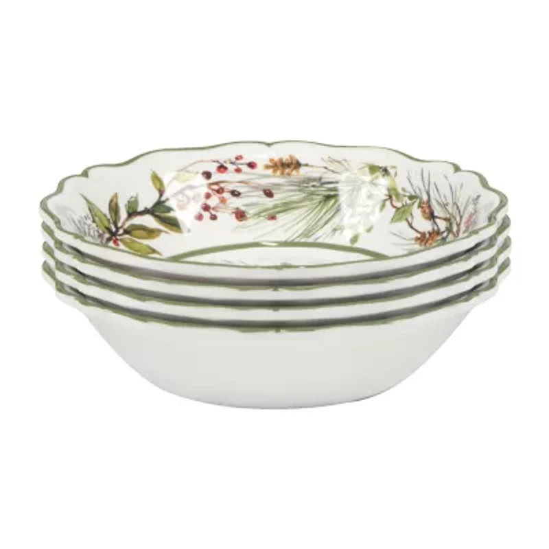 Certified International Winter Forest 4-pc.Melamine Ice Cream Bowl