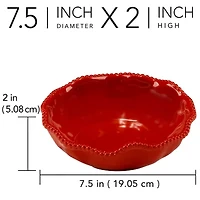 Certified International Perlette Red 4-pc. Melamine Ice Cream Bowl