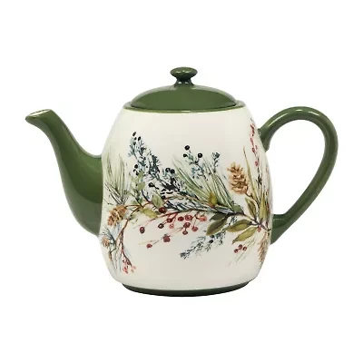 Certified International Winter's Forest Ceramic Teapot