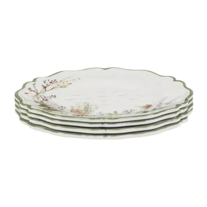 Certified International Winter Forest 4-pc. Melamine Salad Plate